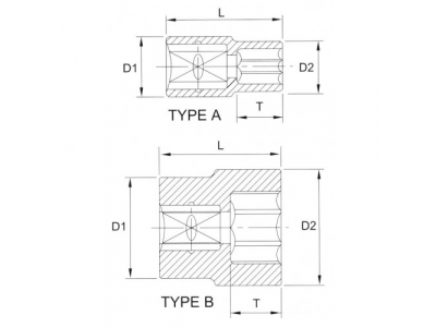 Головка торцевая 12гр. 3/8" 20мм