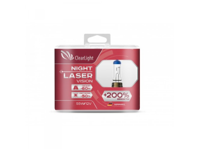 Лампа H7(Clearlight)12V-55W Night Laser Vision +200% Light (2 шт.)